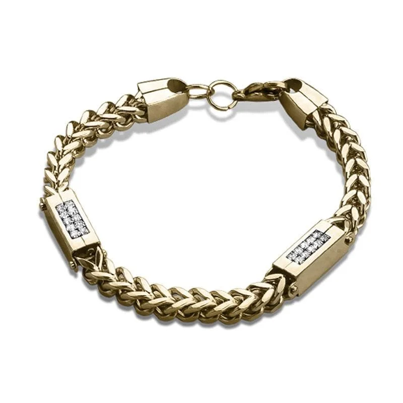 women's mixed metal bracelets-Quadrant Duo Bracelet