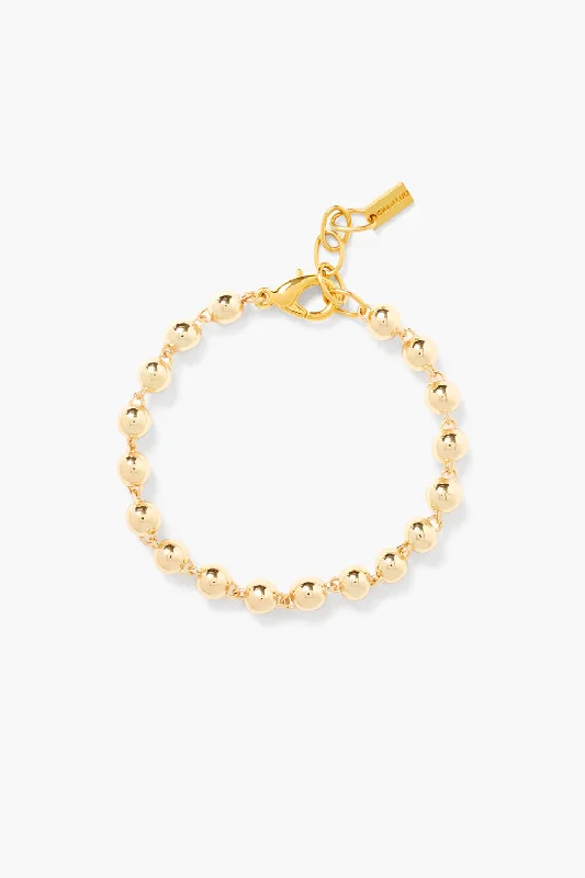 women's statement bracelets-Andie Ball Chain Bracelet Gold