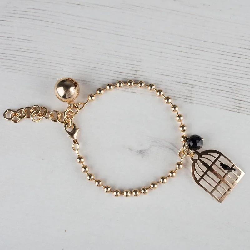 women's gold bracelets-Birdcage Bracelet