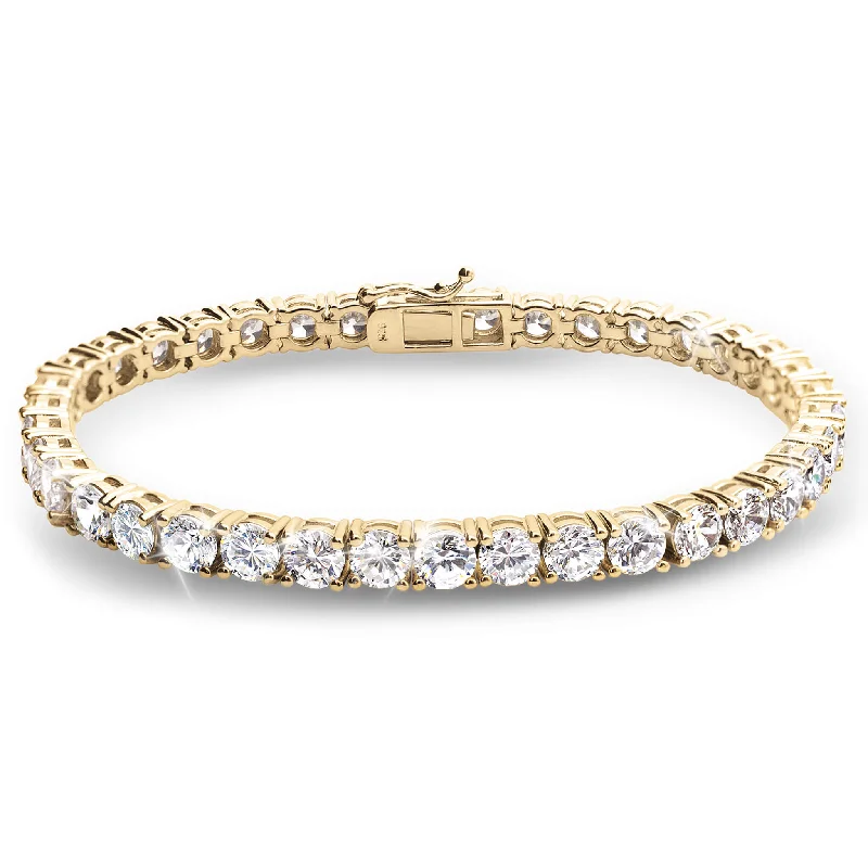 women's thin bangles-Millionaire Gold Tennis Bracelet