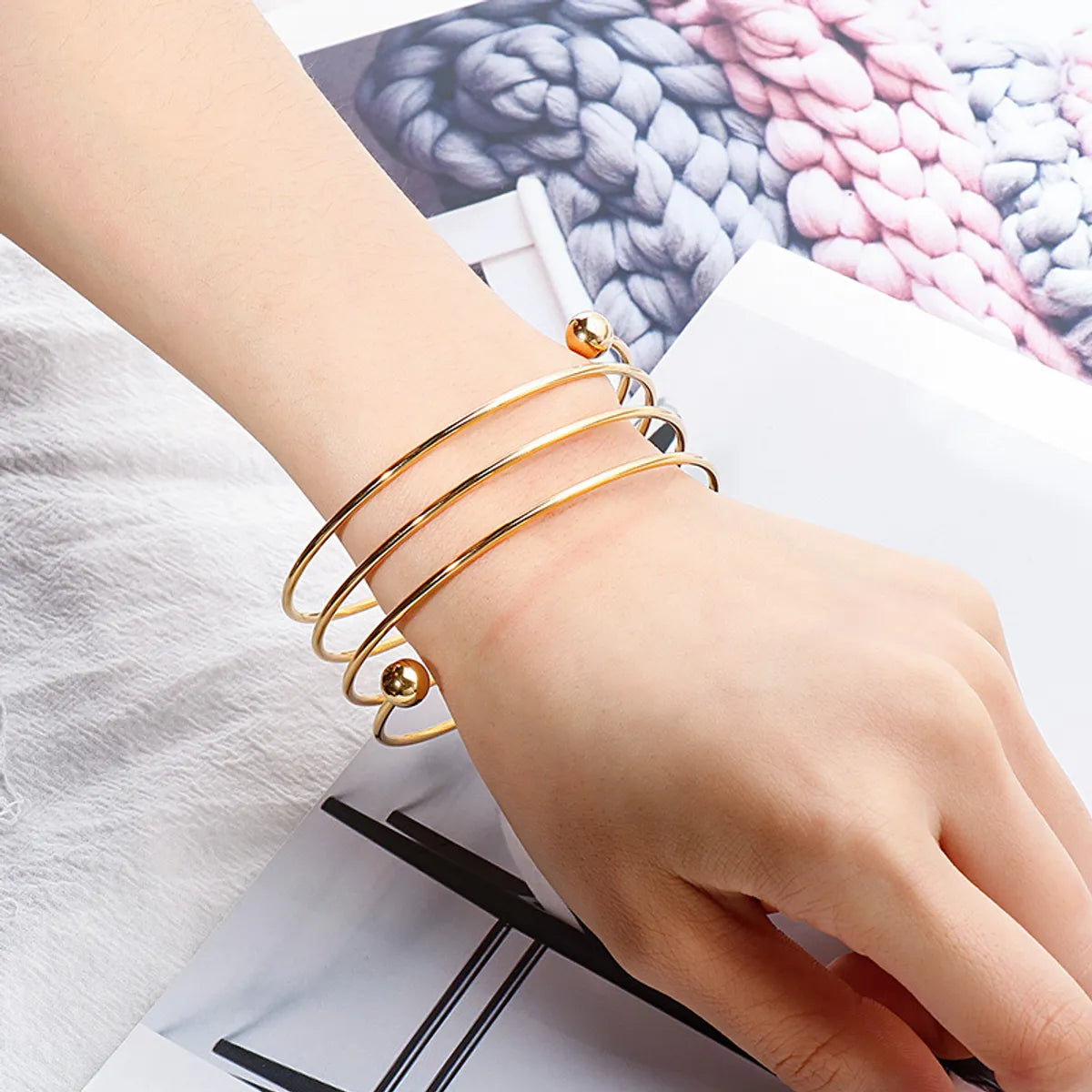 women's birthstone bracelets-Simple Spring Multi-layer Stainless Steel Bracelets Wholesale Gooddiy