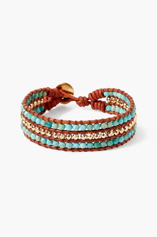 women's delicate charm bracelets-Sedona Cuff Wrap Bracelet Turquoise