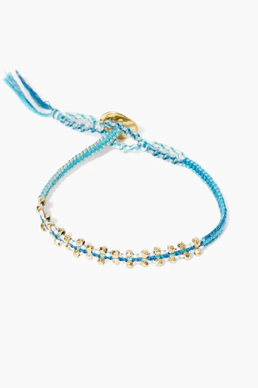 women's diamond bangles-Zana Single Wrap Bracelet Blue Mix