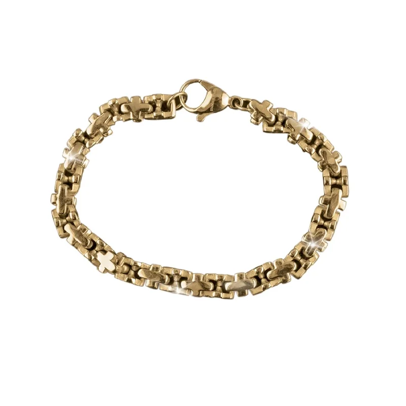 women's double bangle bracelets-Stanford Men's Gold Bracelet