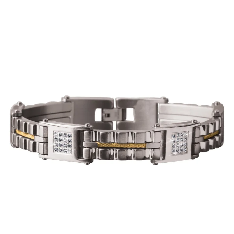 women's fashion bracelets-Ultima Men's Rhodium Bracelet