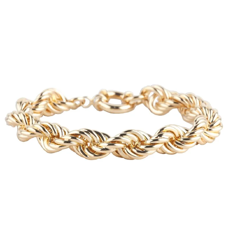 women's diamond bracelets-Tesoro Twist Rope Bracelet