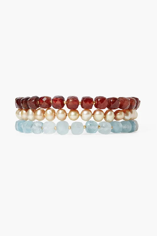 women's gemstone bracelets-Carolina Naked Wrap Bracelet Multi Mix