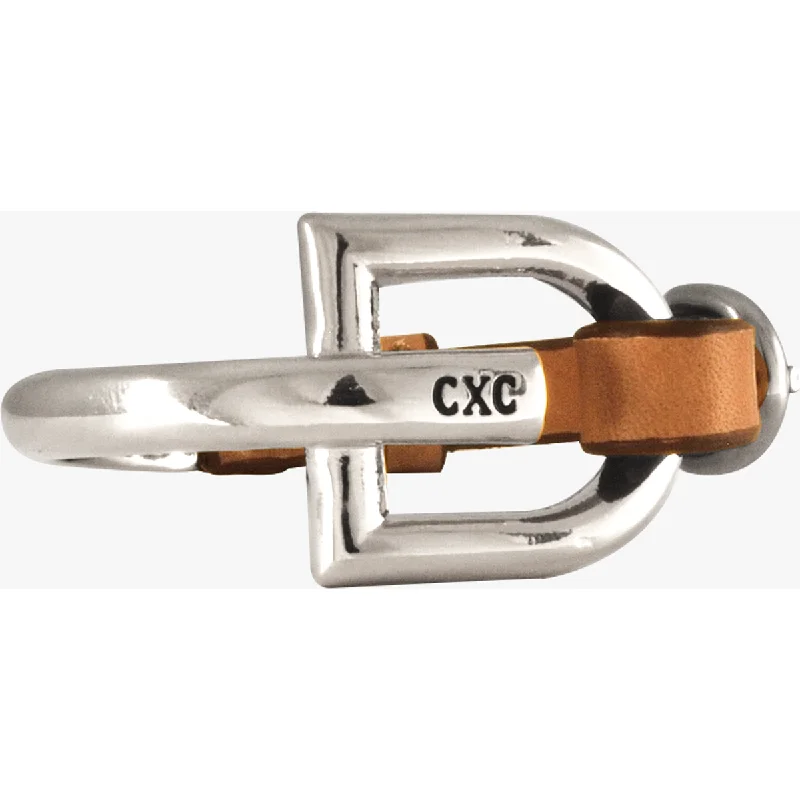 women's classic bracelets set-CXC Leather Shackle  Bracelet with Buckle