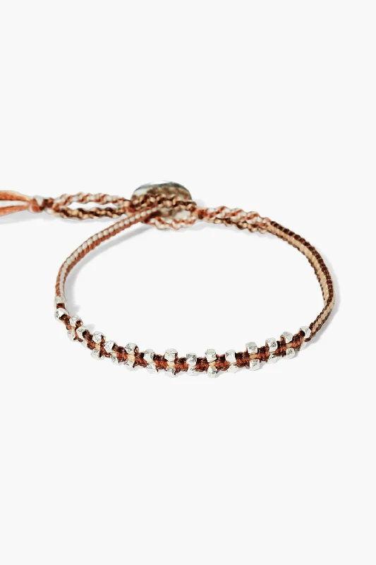 women's elegant bracelets-Zana Single Wrap Bracelet Brown Mix