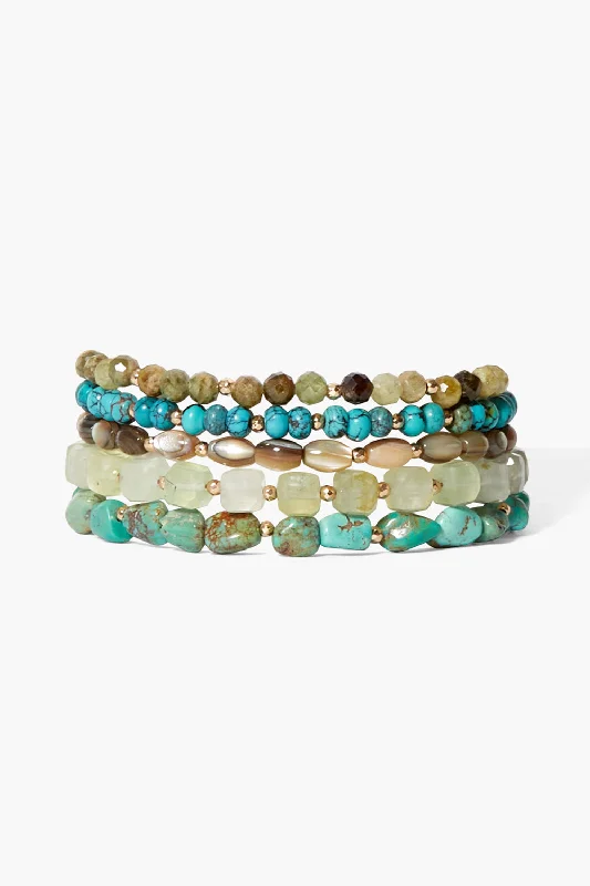 women's crystal bangles-Keyes Naked Wrap Bracelet Turquoise Mix