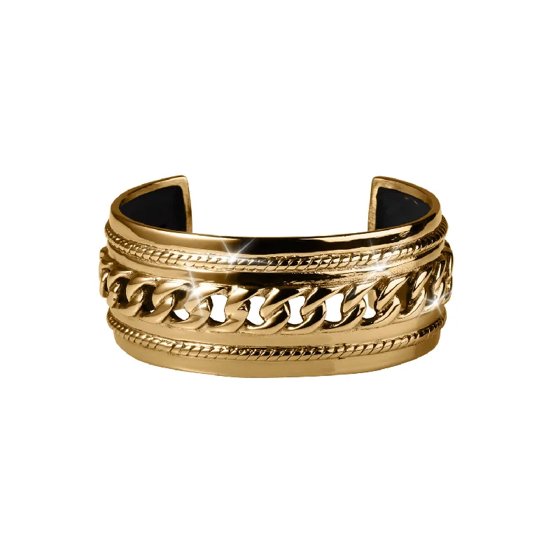 women's spiral bangles-Curb Men's Bracelet