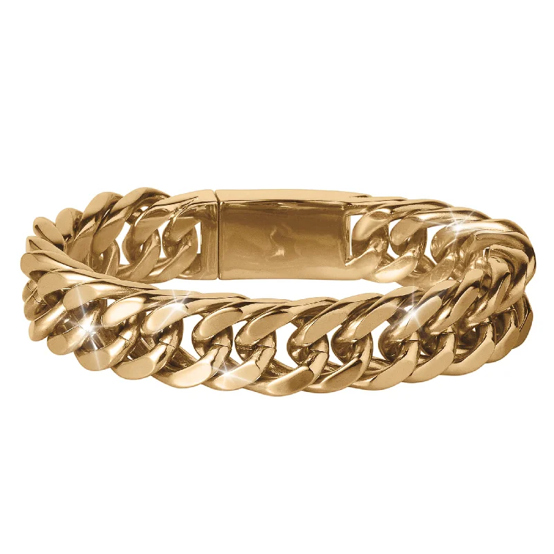 women's elegant gold bangles-Signature Curb Men's Bracelet