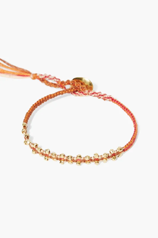 women's vintage bracelets-Zana Single Wrap Bracelet Orange Mix