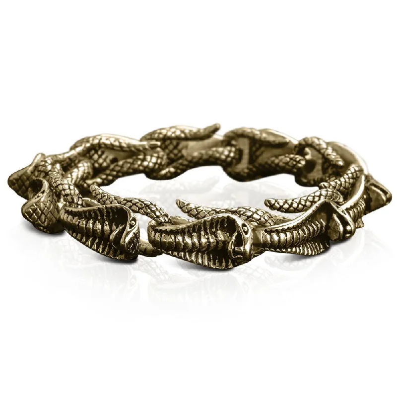 women's engraved bangles-Venom Men's Gold Bracelet