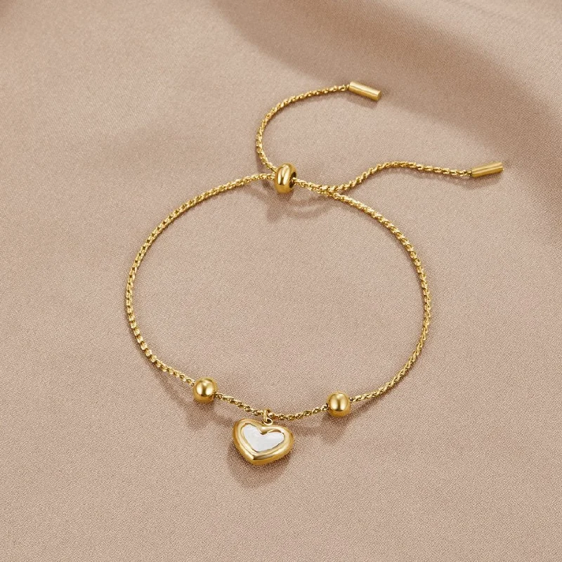 women's trendy bracelets-Forever Love Heart Bracelet