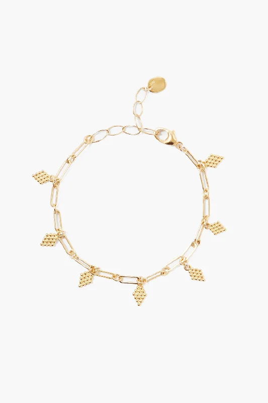 women's engraved cuff bracelets-Bijou Charm Bracelet Yellow Gold