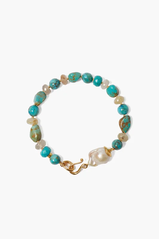 women's custom-designed bangles-Marina Bracelet Turquoise Mix