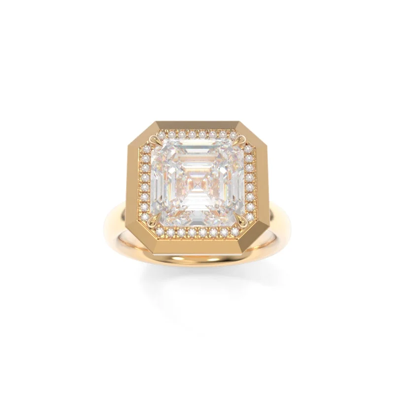 women's nature-inspired engagement rings-Betty Diamond Ring Asscher