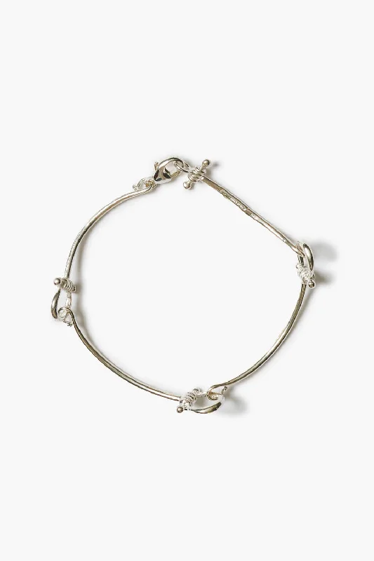 women's animal print bangles-Equus Bracelet Silver