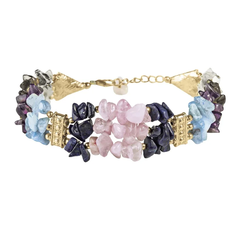 women's romantic bracelets-Gemstone Serenade Bracelet