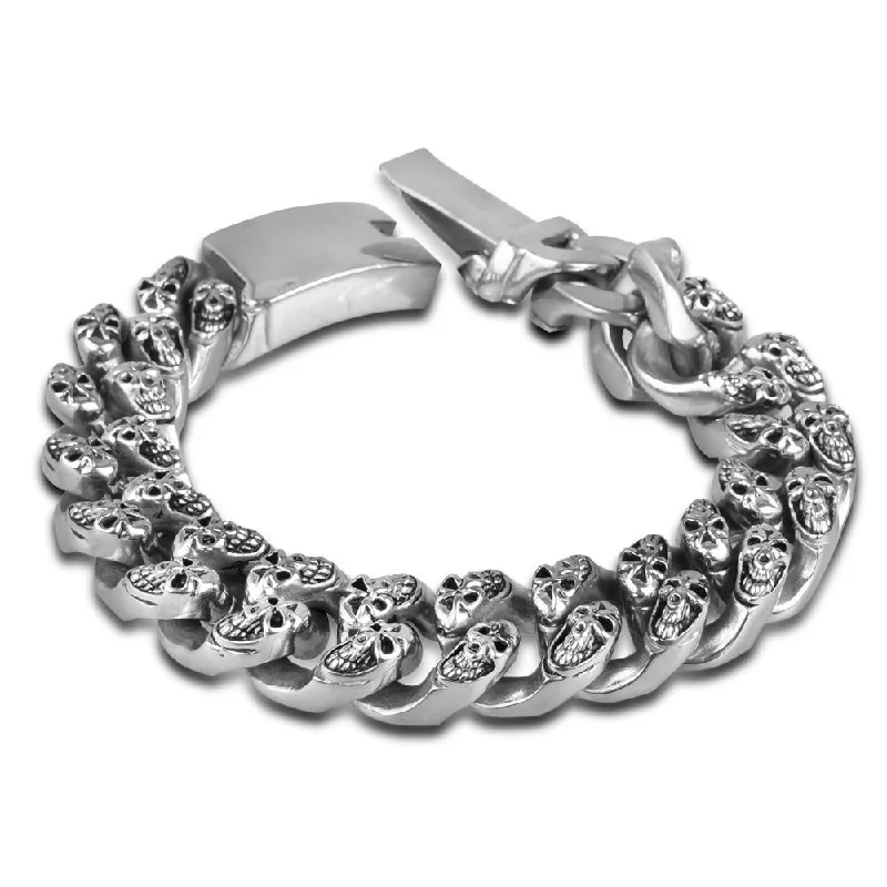 women's vintage bangles-Shadow Skull Bracelet