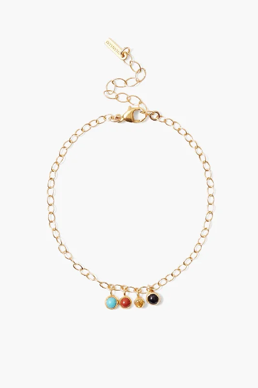 women's luxury bracelets-Delilah Charm Bracelet Multi Mix