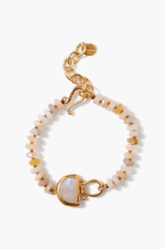 women's animal charm bracelets-Luna Bracelet Moonstone