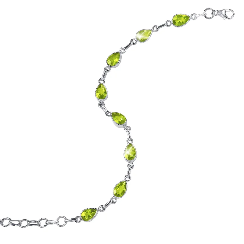 women's simple bangles-Summer Sparkle Peridot Bracelet