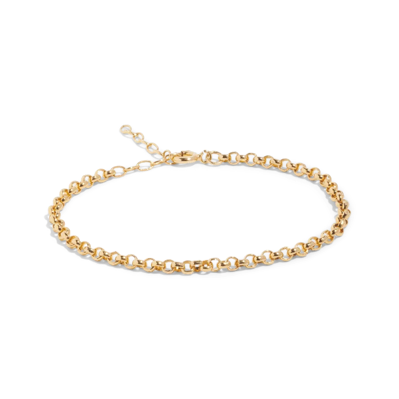 women's beaded bracelets-THE RILEY ROLO BRACELET - solid gold