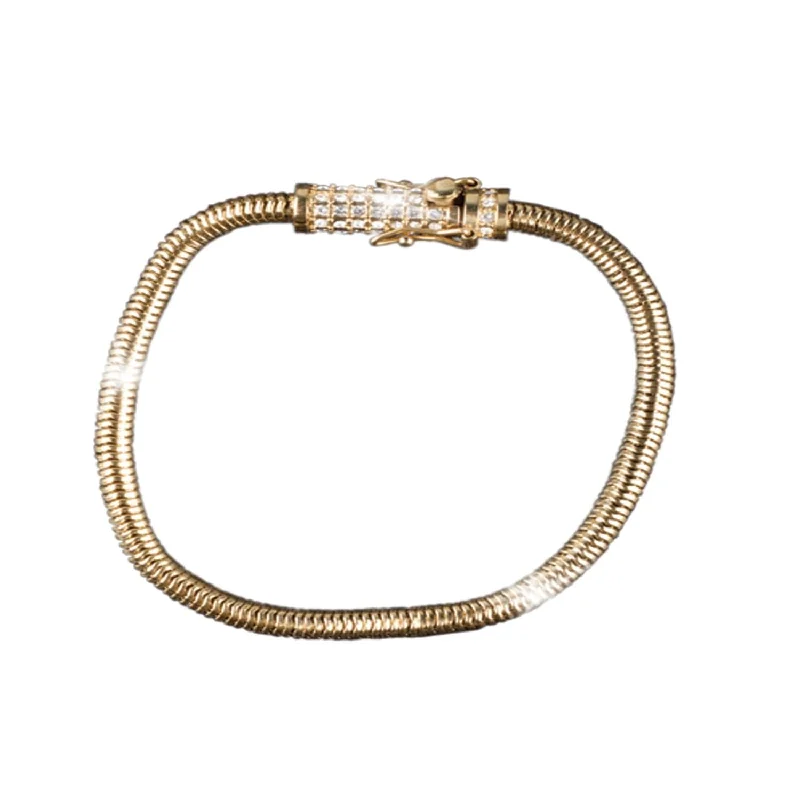 women's spiritual bangles-Golden Snake Chain Bracelet