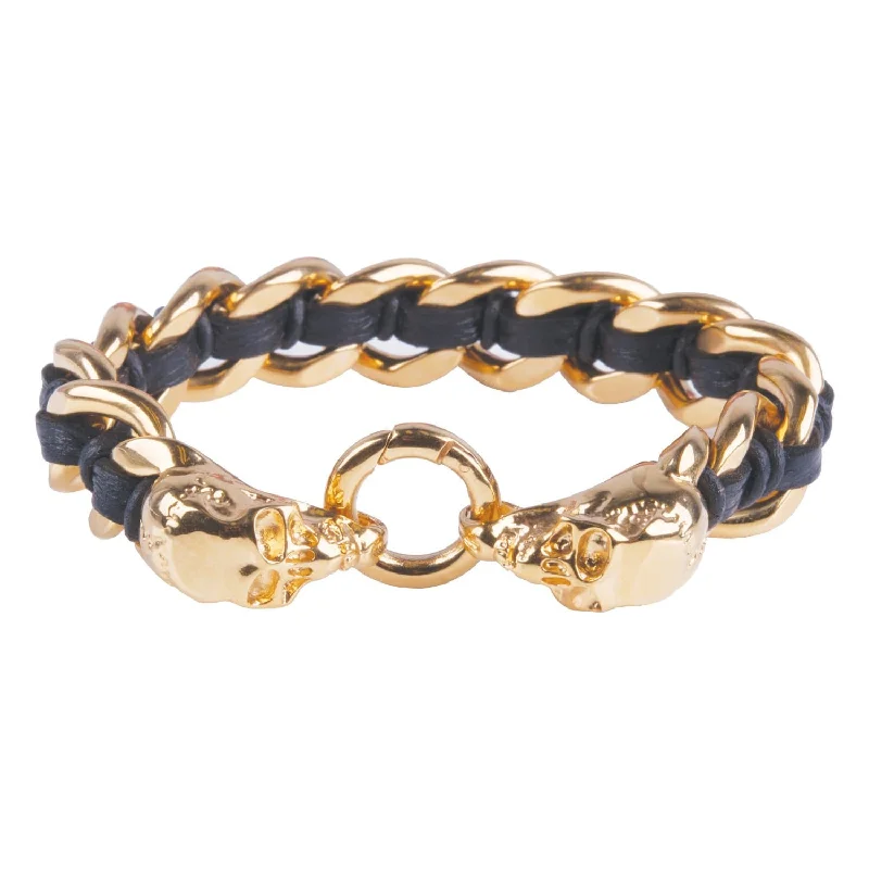 women's simple gold bangles-Skull Pitch Bracelet