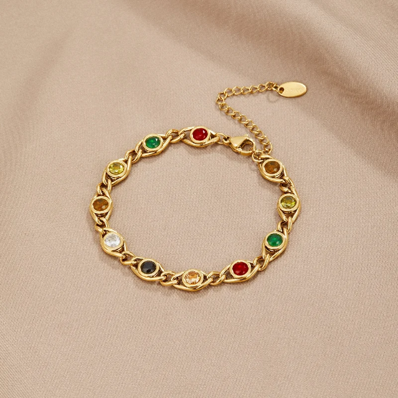 women's sterling silver bracelets-Persia Rainbow Bracelet