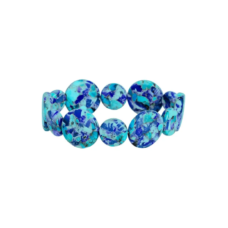 women's chunky bangle bracelets-Ocean Splash Turquoise & Lapis Bracelet