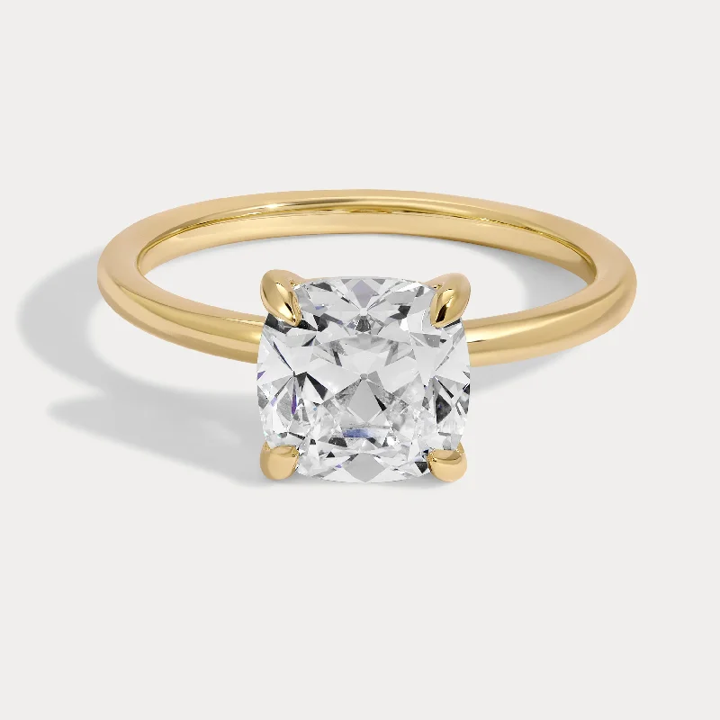 women's cushion-cut engagement rings-Eliana - 2.01ct Lab Grown Old Mine Engagement Ring