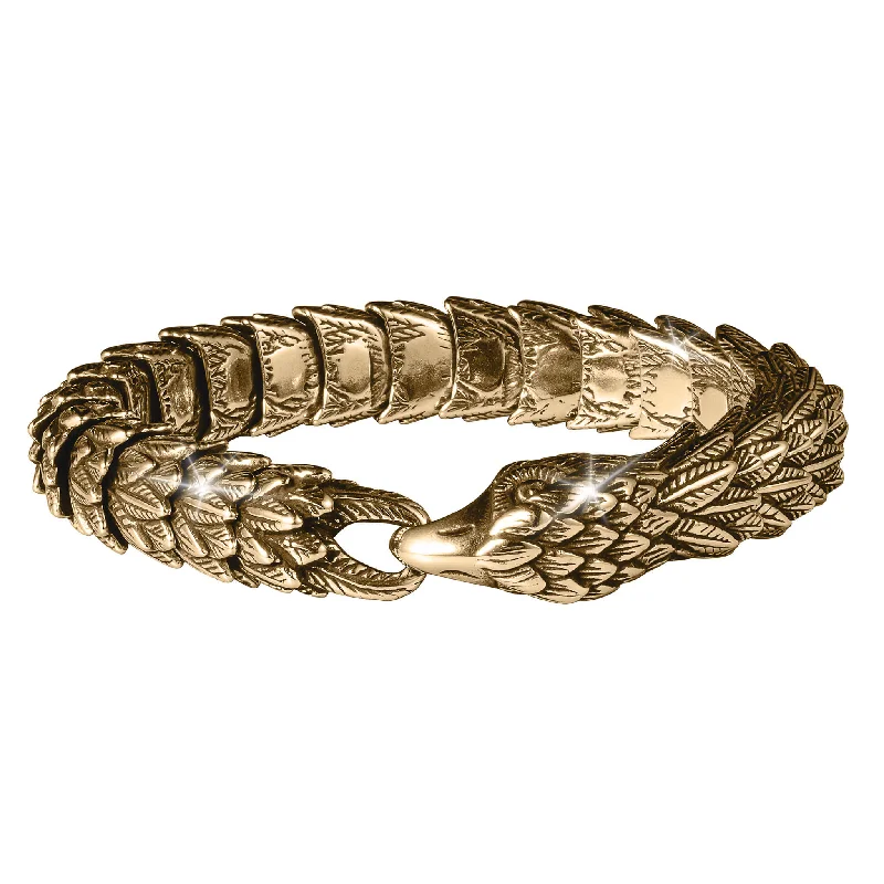 women's custom-designed bangles-Feathered Valour Bracelet