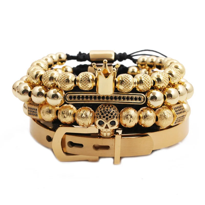 Golden Suit Ghost Head + Strap Bracelet