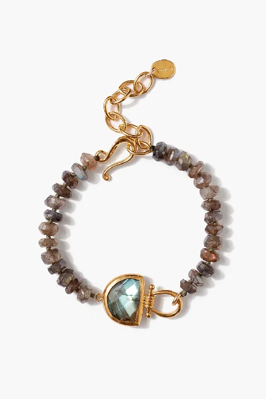 women's chain link bracelets-Luna Bracelet Labradorite