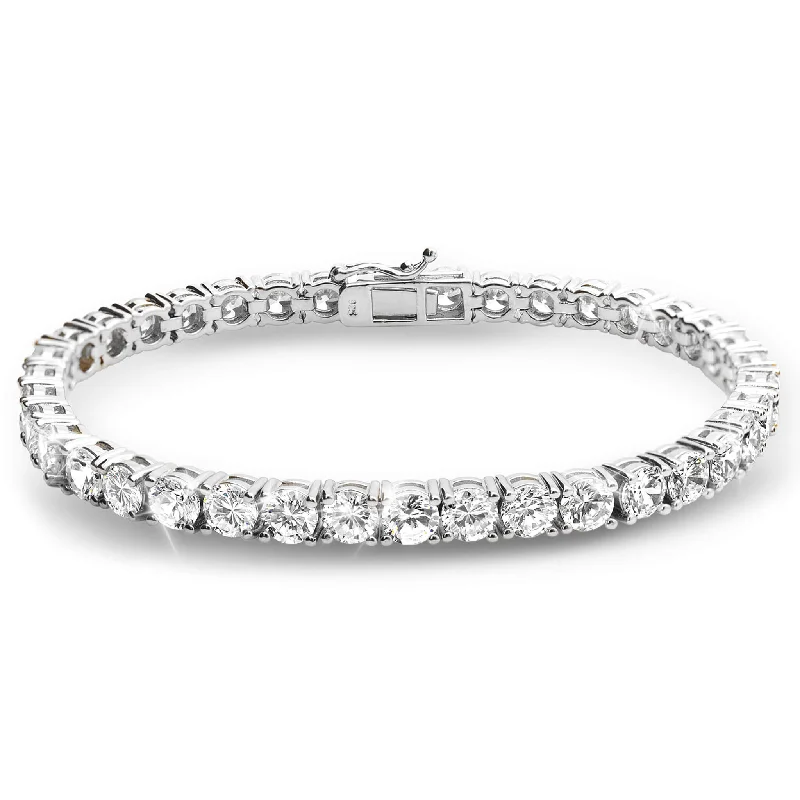 women's thick bangles-Millionaire Rhodium Tennis Bracelet