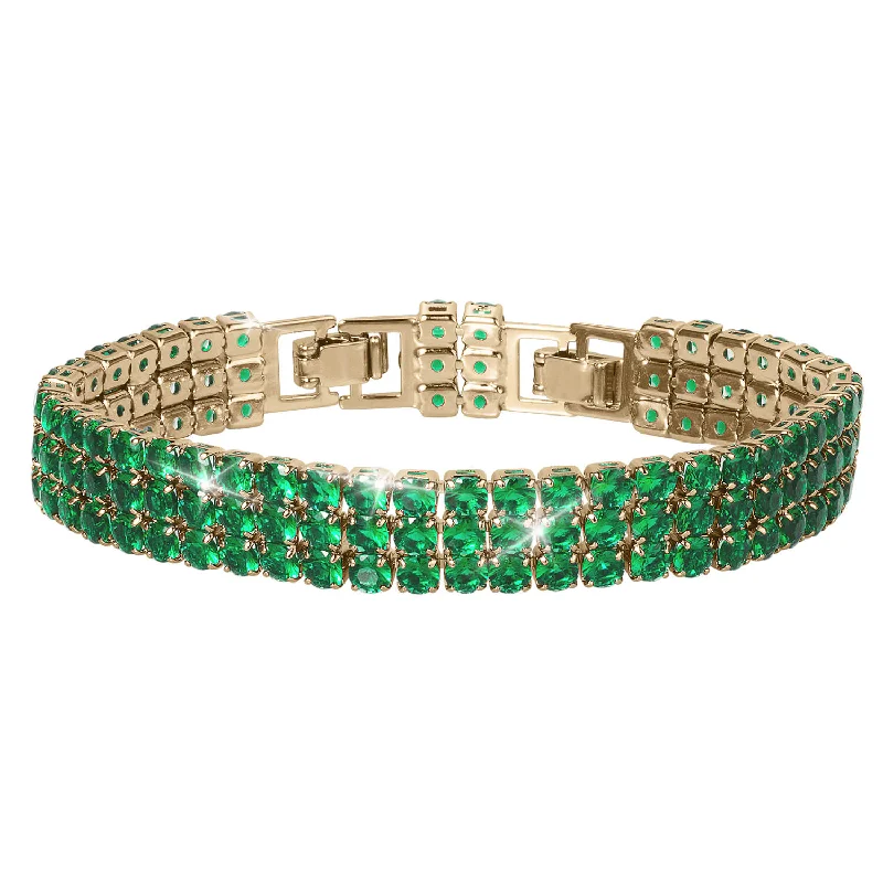 women's cuff-style bracelets-Green Goddess Bracelet