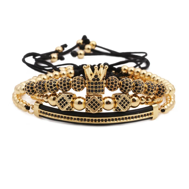 Crown Black Zircon Gold