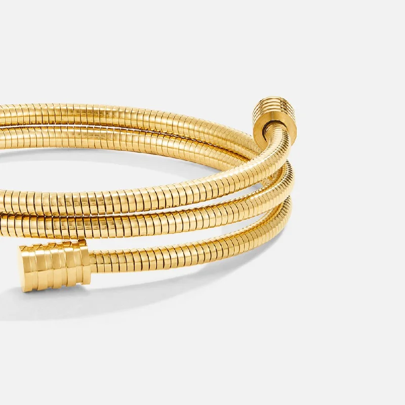 women's minimalist bracelets-Twisted Gold Bracelet