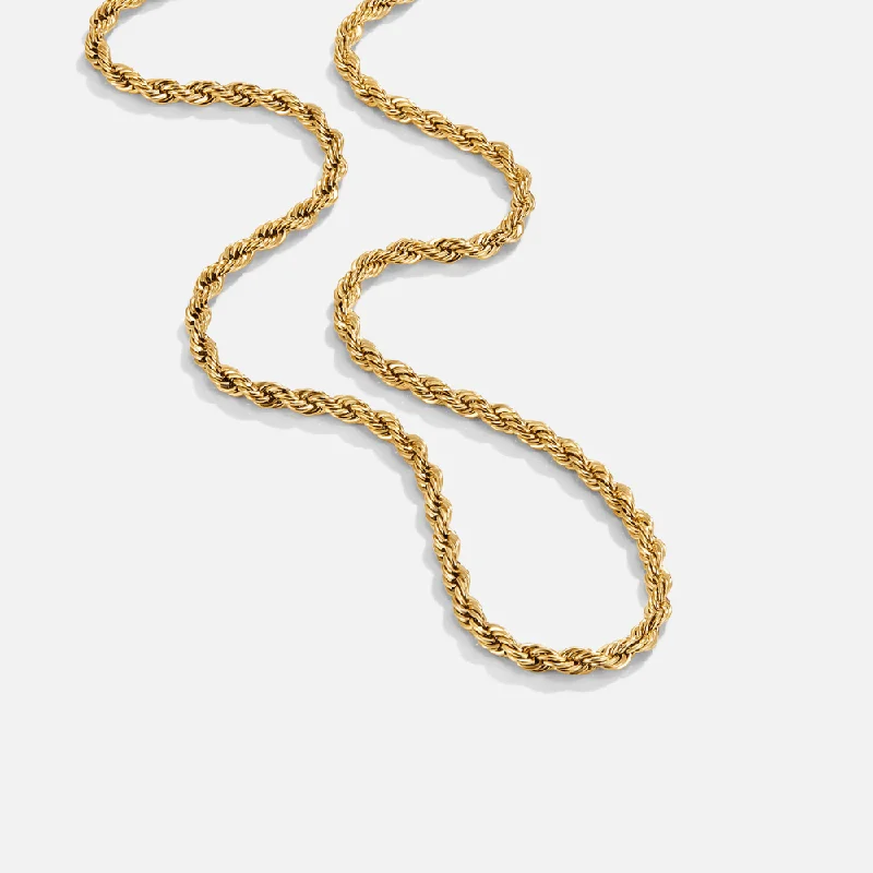 women's mixed metal bracelets-Calla Gold Twisted Chain Necklace