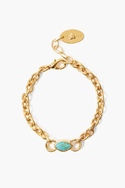 women's double bangle bracelets-Leona Bracelet Turquoise