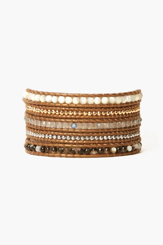 women's double-layer bracelets-Santi Wrap Bracelet MOP Mix