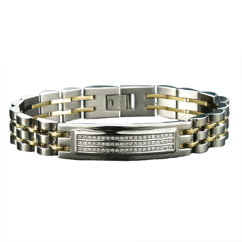 women's luxury gemstone bracelets-Metropolitan Two-Tone Bracelet