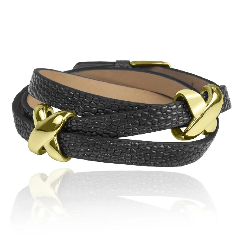 women's luxury charm bracelets-Allure Leather Bracelet