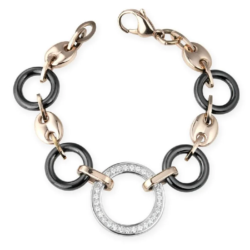 women's tennis bracelets-Java Ceramic Halo Bracelet