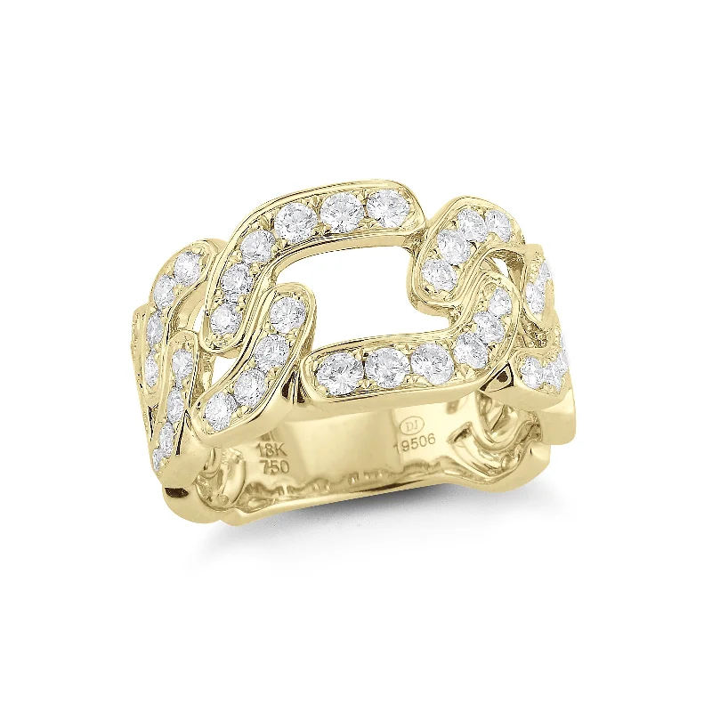 women's luxury engagement rings-Chain Link Diamond Ring