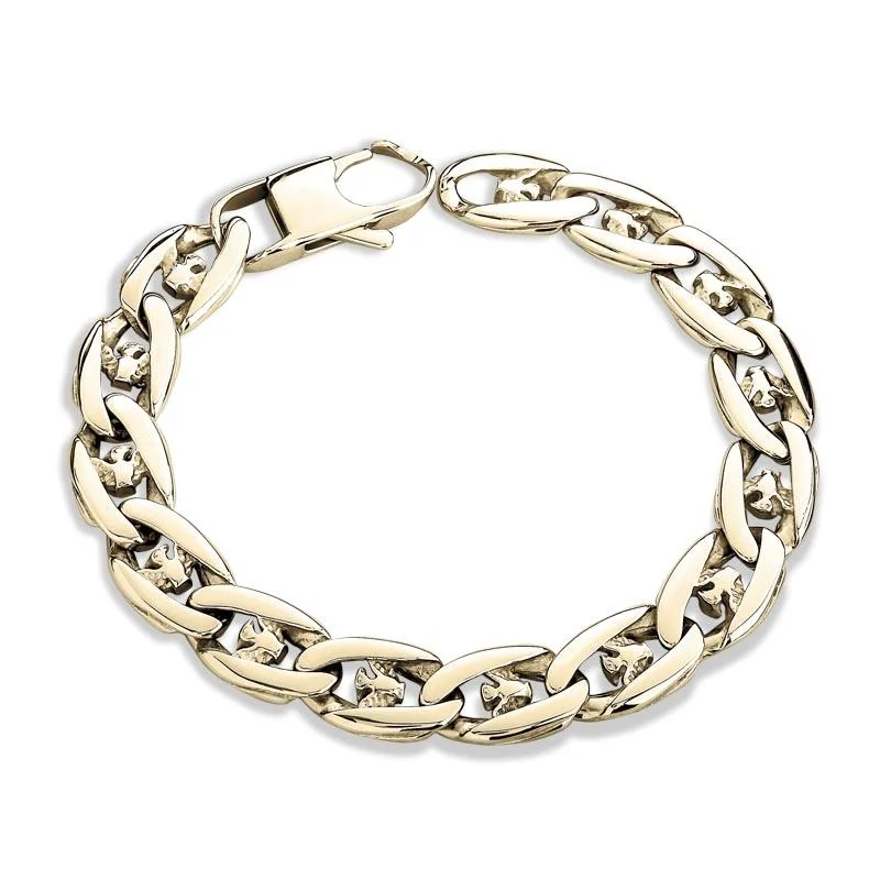 women's luxury bracelets-Patriot Eagle Curb Bracelet