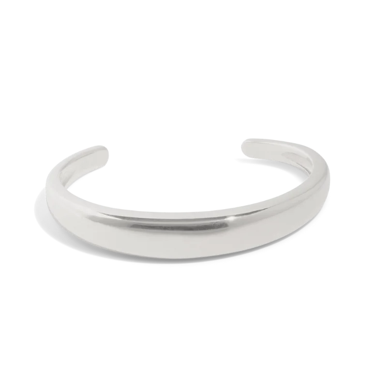 women's elegant cuff bangles-THE HARPER CUFF BRACELET - sterling silver